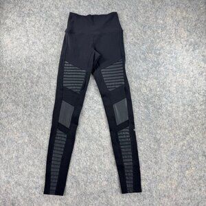 Alo Yoga Leggings XXS Black Moto Ankle